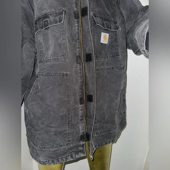 90s vintage Carhartt Washed Black Men's Jacket - Picture 4 of 9